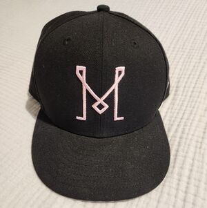 Inter Miami CF 9Fifty New Era New Black Cap with Pink Logo, Adjustable Snapback